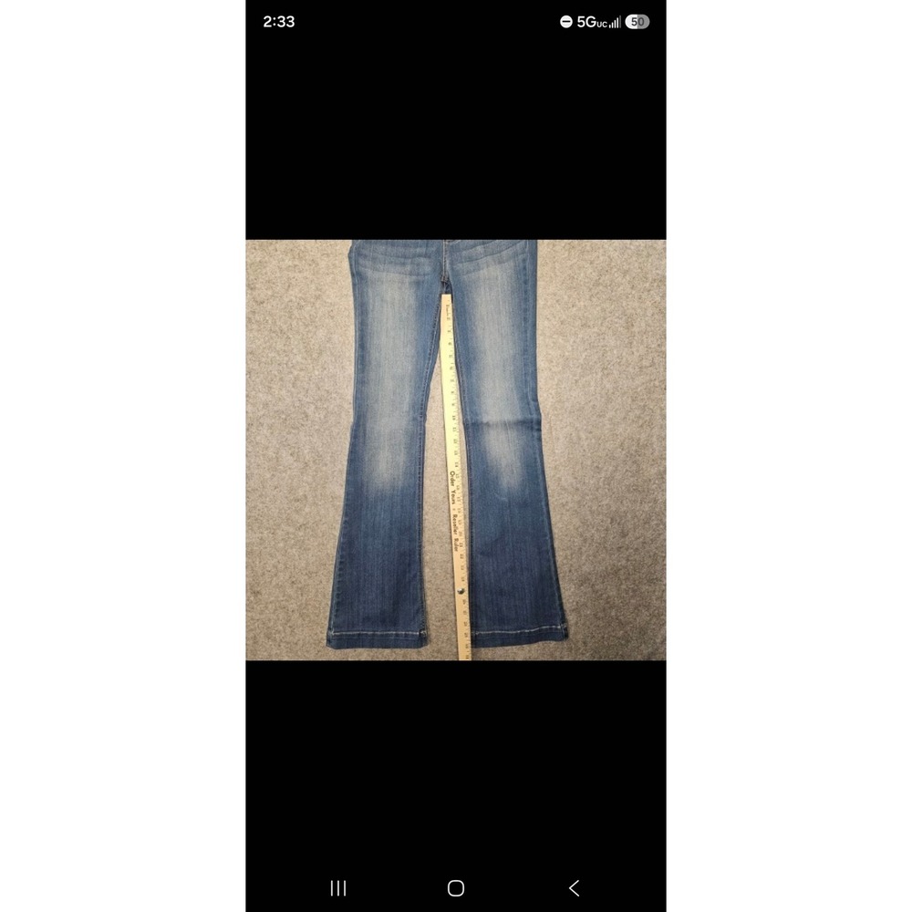 Fashion Nova Womens High Waisted Pull On Flare Jeans Medium Wash Denim Blue S - Picture 6 of 12